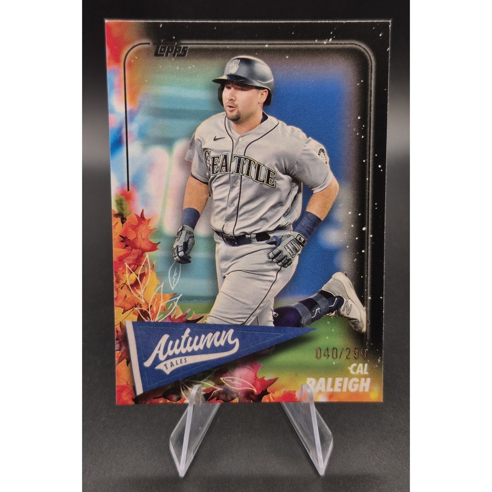 2024 Topps Update Cal Raleigh #AT-4 Autumn Tales Black /299 Seattle Mariners
